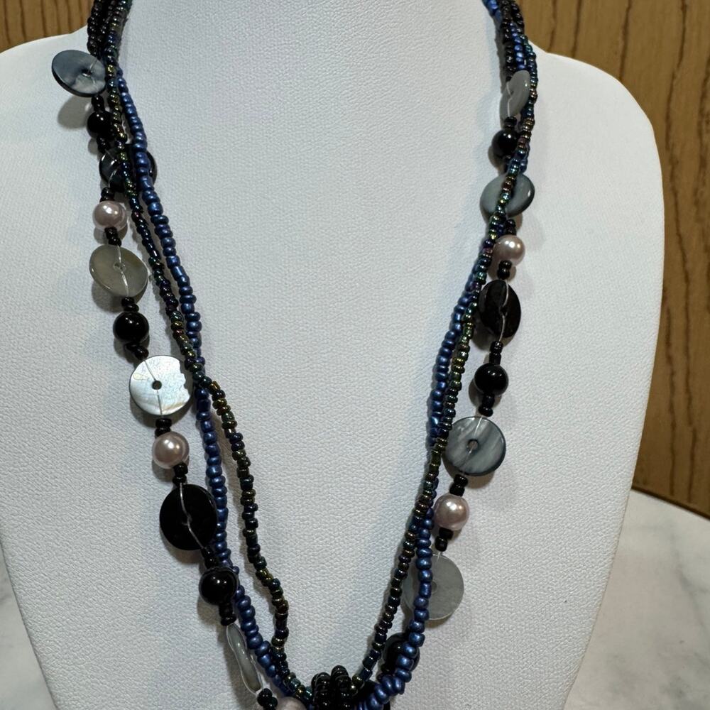 Statement necklace beaded - Picture 3 of 9